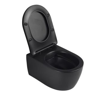 Подвесной унитаз ABBER Bequem AC1104MB безободковый чёрный матовый